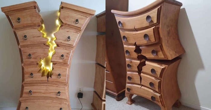  Amazing „broken“ furniture made by a woodworker that appears to belong in a cartoon