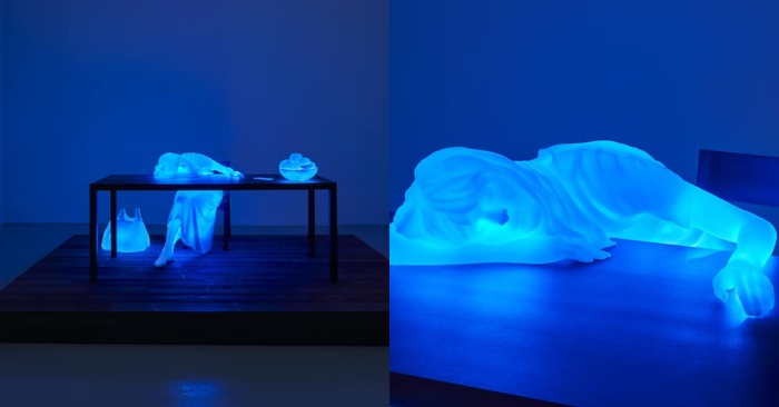  Luminescent sculptures investigate our relationship to a technologically-driven world