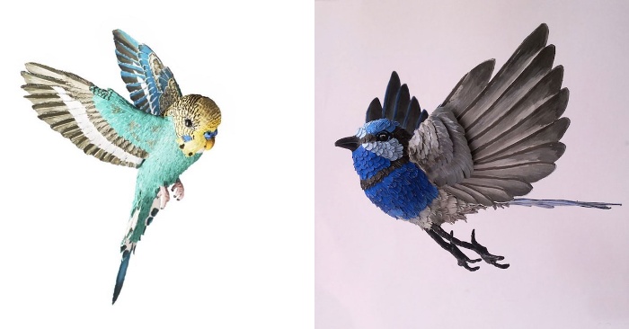  Interview: Paper bird sculptures created by an artist resemble wildlife photographs